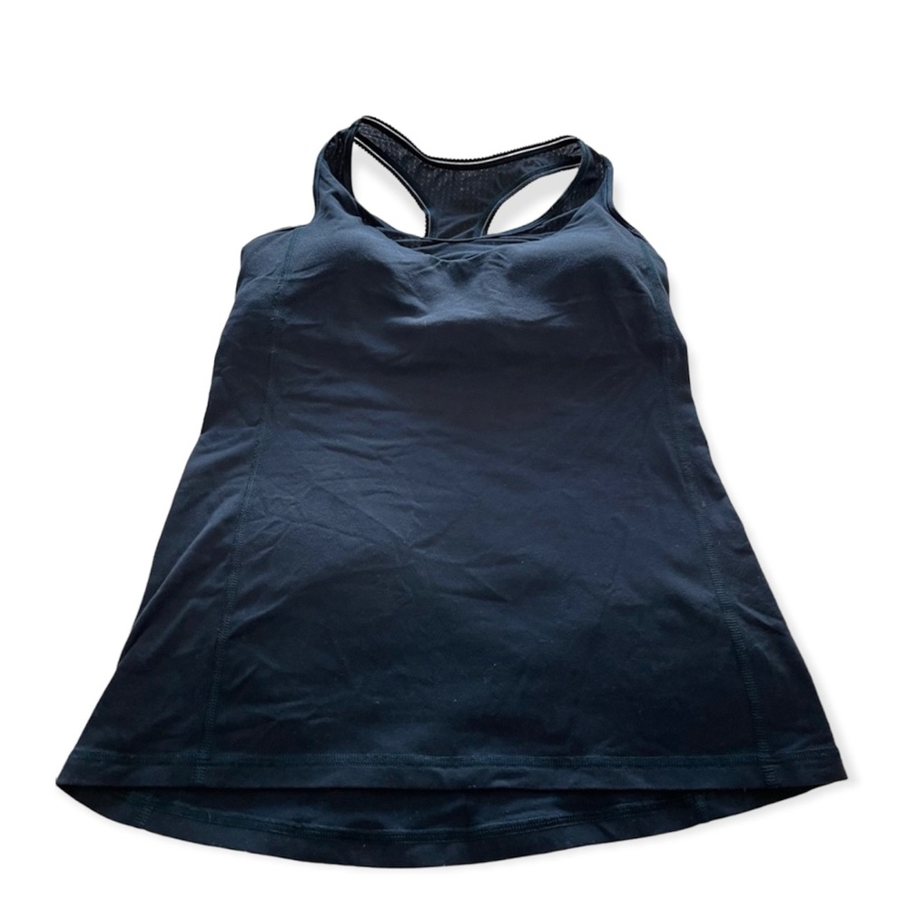 LULULEMON Dark Navy Racerback Mesh Athletic Top